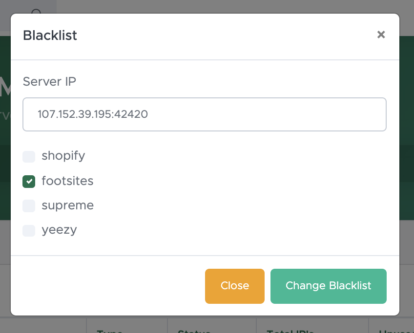 Blacklist model